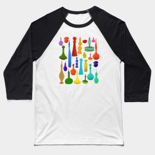 Mid Century Modern Colorful Glass Vases Baseball T-Shirt